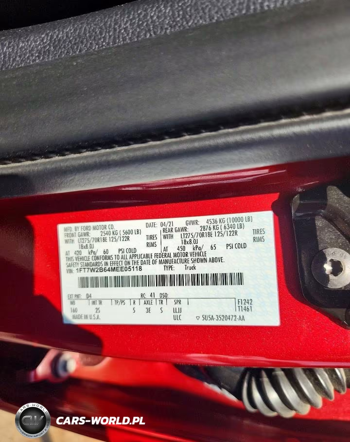 2021 Ford F250 Super Duty VIN:1FT7W2B64MEE05118 - 12