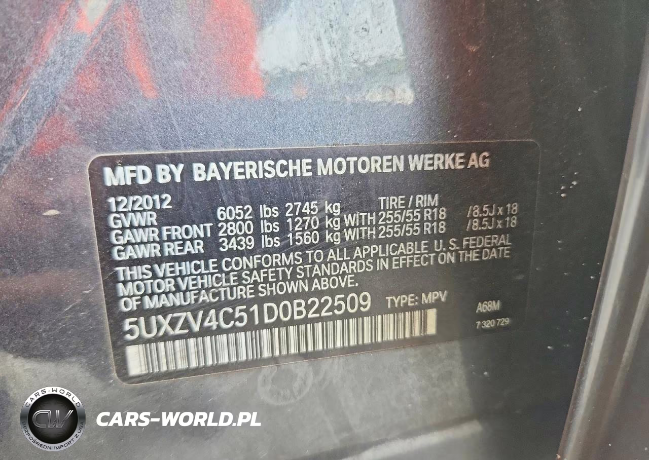 2013 BMW X5 xDrive35I VIN:5UXZV4C51D0B22509 - 12