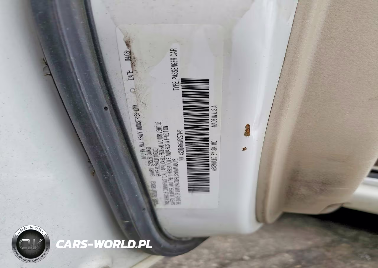 2008 Subaru Legacy 2.5I VIN:4S3BL616987227146 - 13