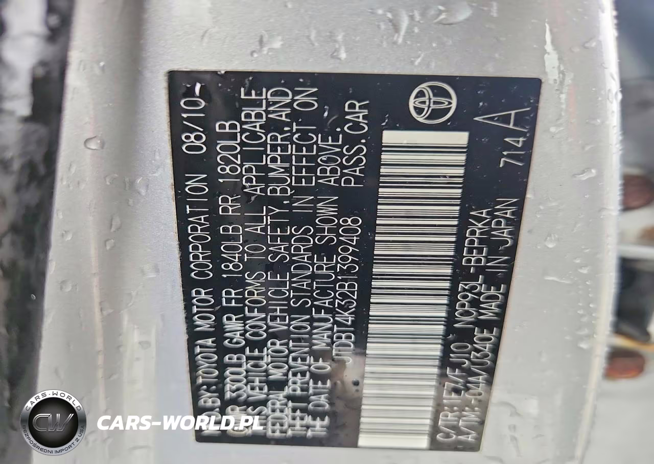 2011 Toyota Yaris Base VIN:JTDBT4K32B1399408 - 13