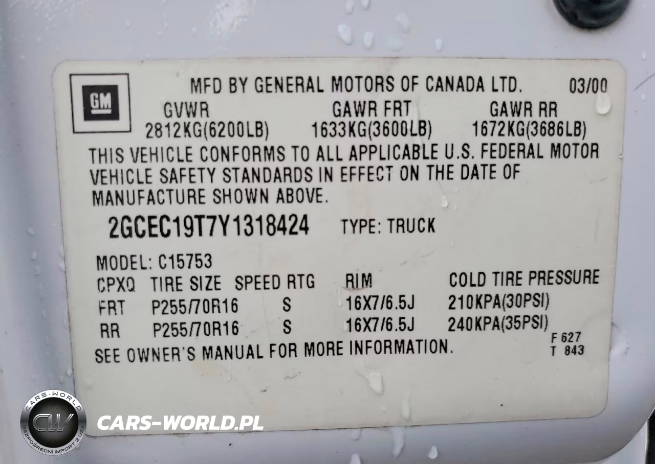 2000 Chevrolet Silverado C1500 VIN:2GCEC19T7Y1318424 - 12