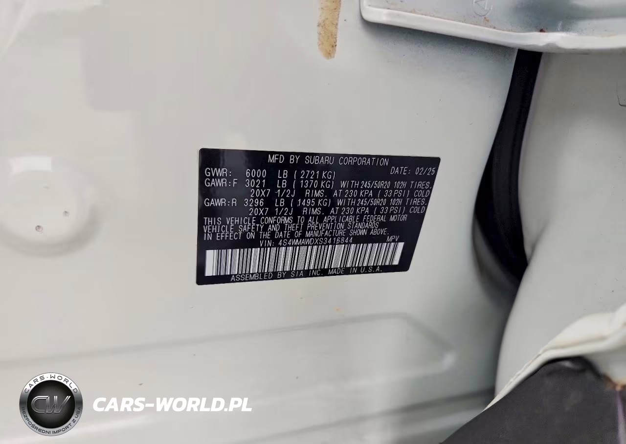 2025 Subaru Ascent Onyx Touring VIN:4S4WMAWDXS3416844 - 13