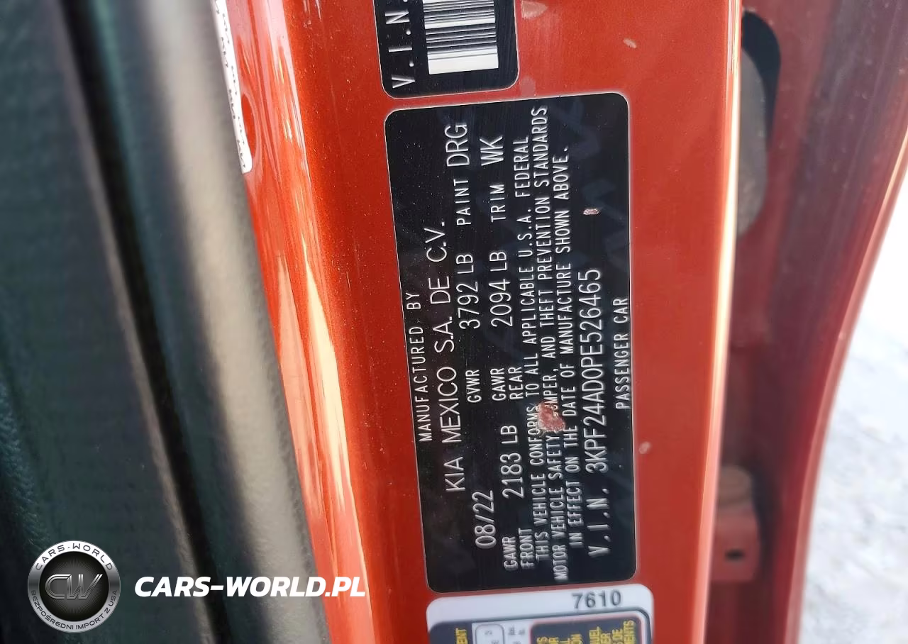2023 Kia Forte Lxs VIN:3KPF24AD0PE526465 - 12