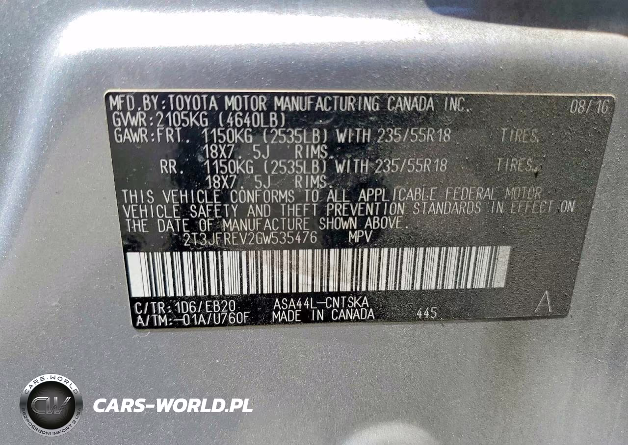 2016 Toyota Rav4 Se VIN:2T3JFREV2GW535476 - 13
