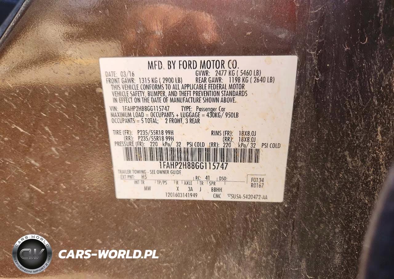 2016 Ford Taurus Sel VIN:1FAHP2H88GG115747 - 12