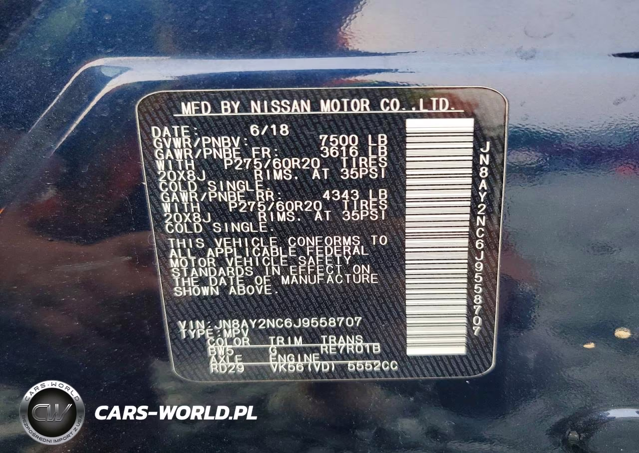 2018 Nissan Armada Sv VIN:JN8AY2NC6J9558707 - 13