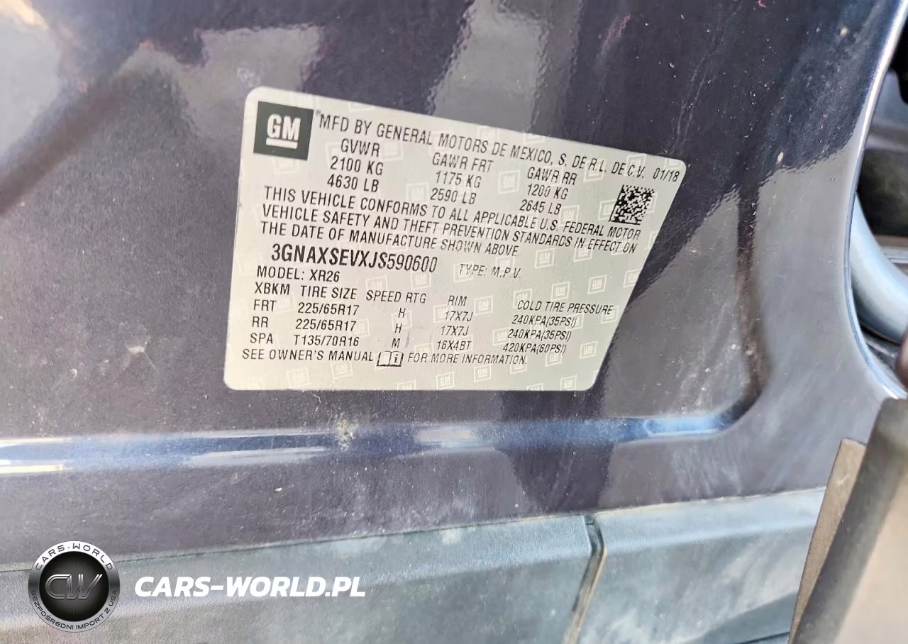 2018 Chevrolet Equinox Lt VIN:3GNAXSEVXJS590600 - 12