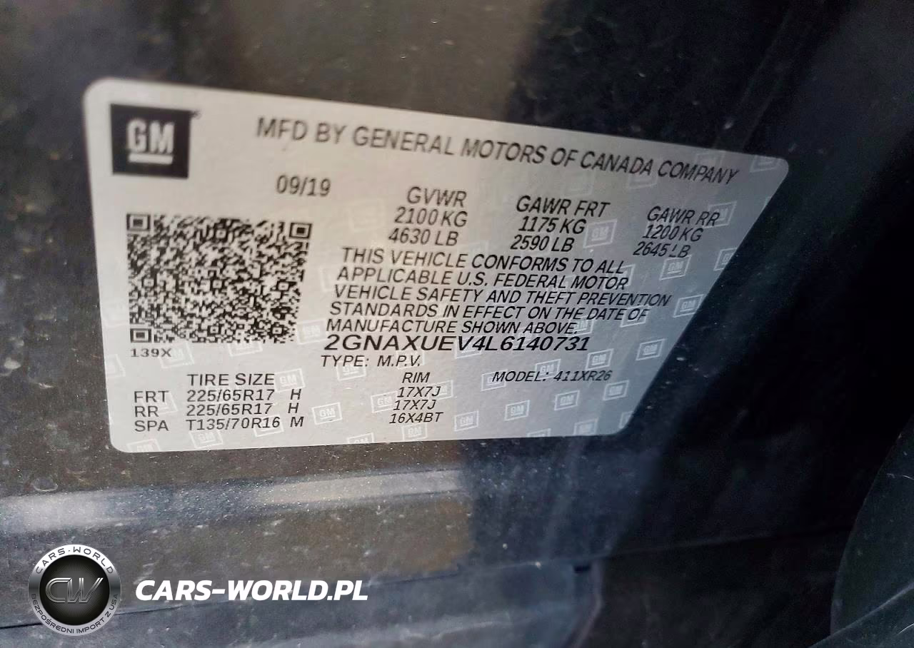 2020 Chevrolet Equinox Lt VIN:2GNAXUEV4L6140731 - 13