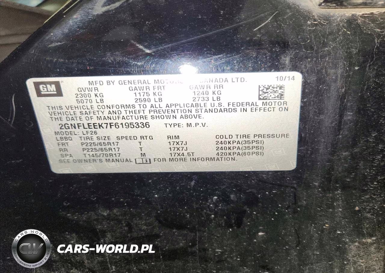 2015 Chevrolet Equinox Ls VIN:2GNFLEEK7F6195336 - 13