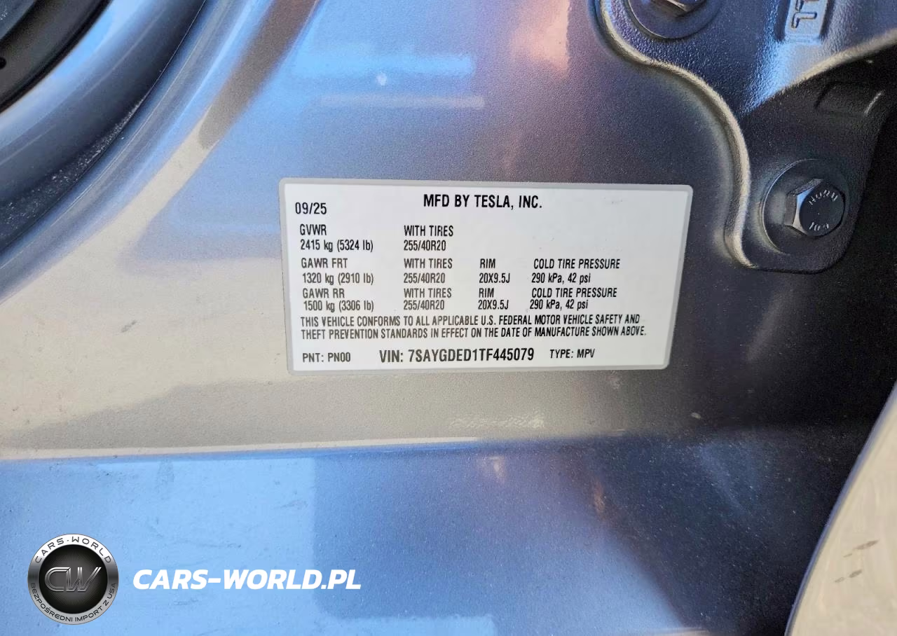 2026 Tesla Model Y VIN:7SAYGDED1TF445079 - 13