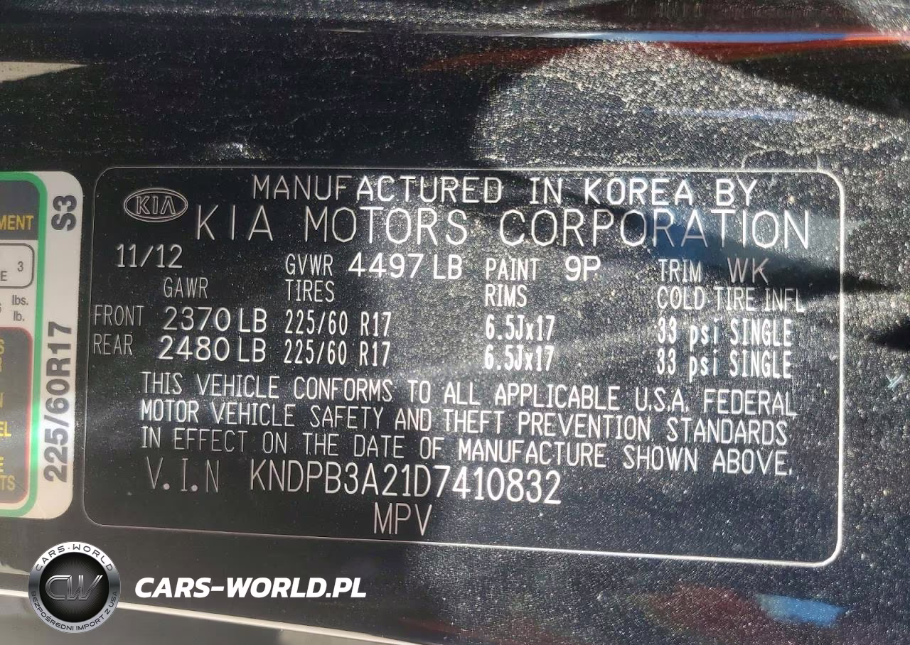 2013 Kia Sportage Lx VIN:KNDPB3A21D7410832 - 12
