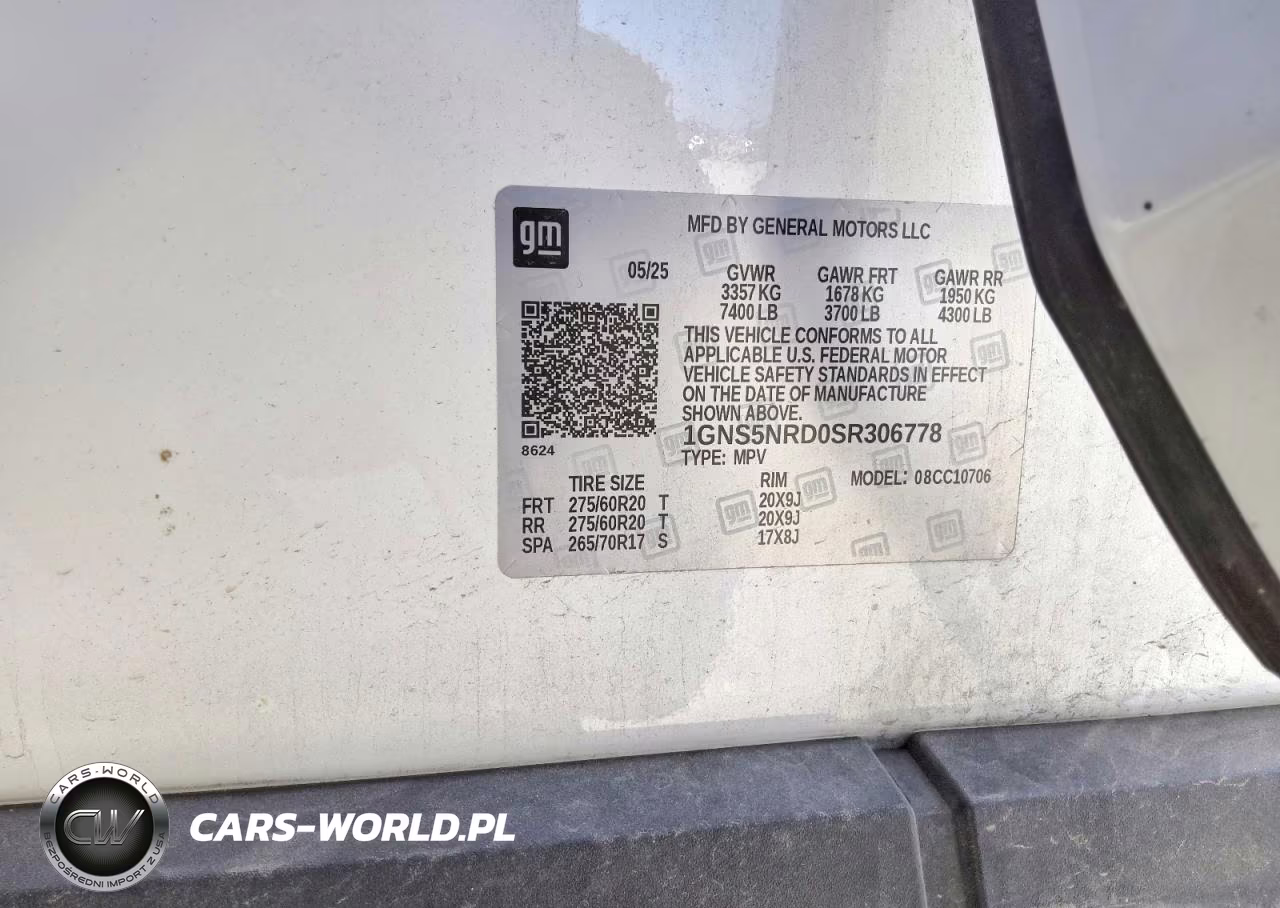 2025 Chevrolet Tahoe C1500 Lt VIN:1GNS5NRD0SR306778 - 14