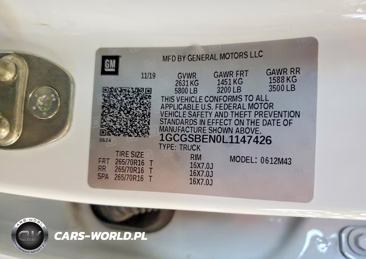 2020 Chevrolet Colorado VIN:1GCGSBEN0L1147426 - 12