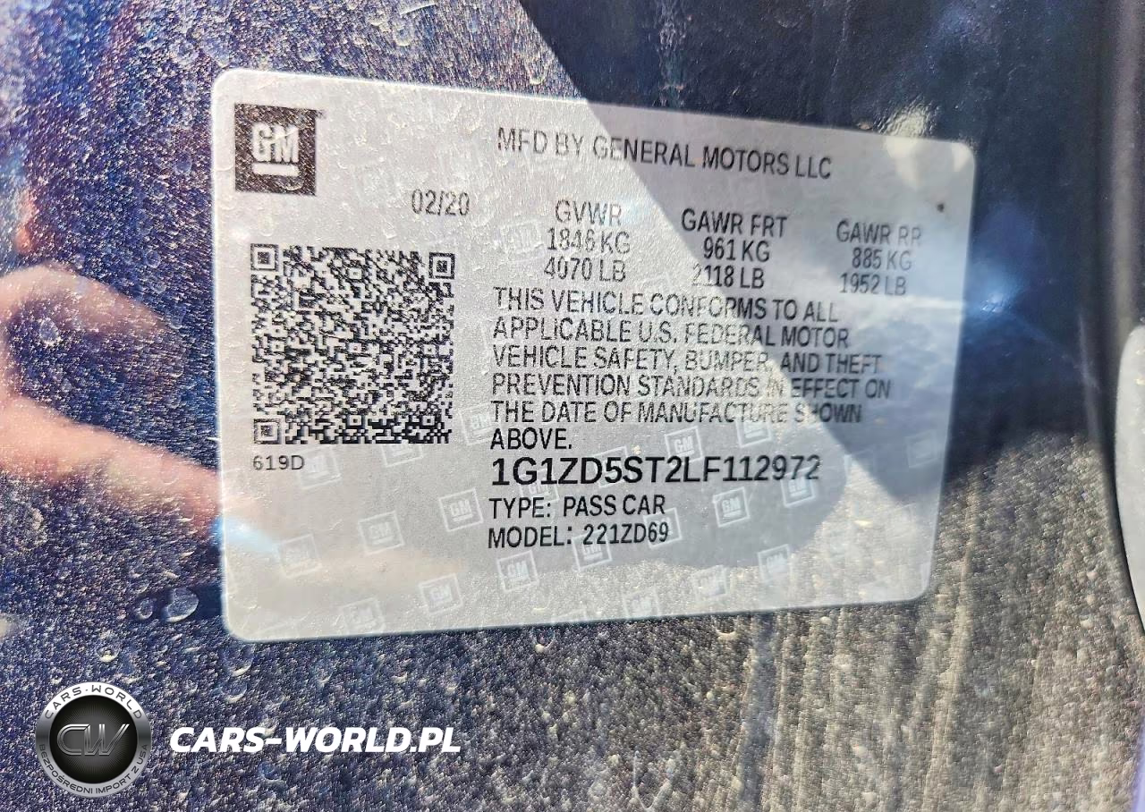 2020 Chevrolet Malibu Lt VIN:1G1ZD5ST2LF112972 - 12