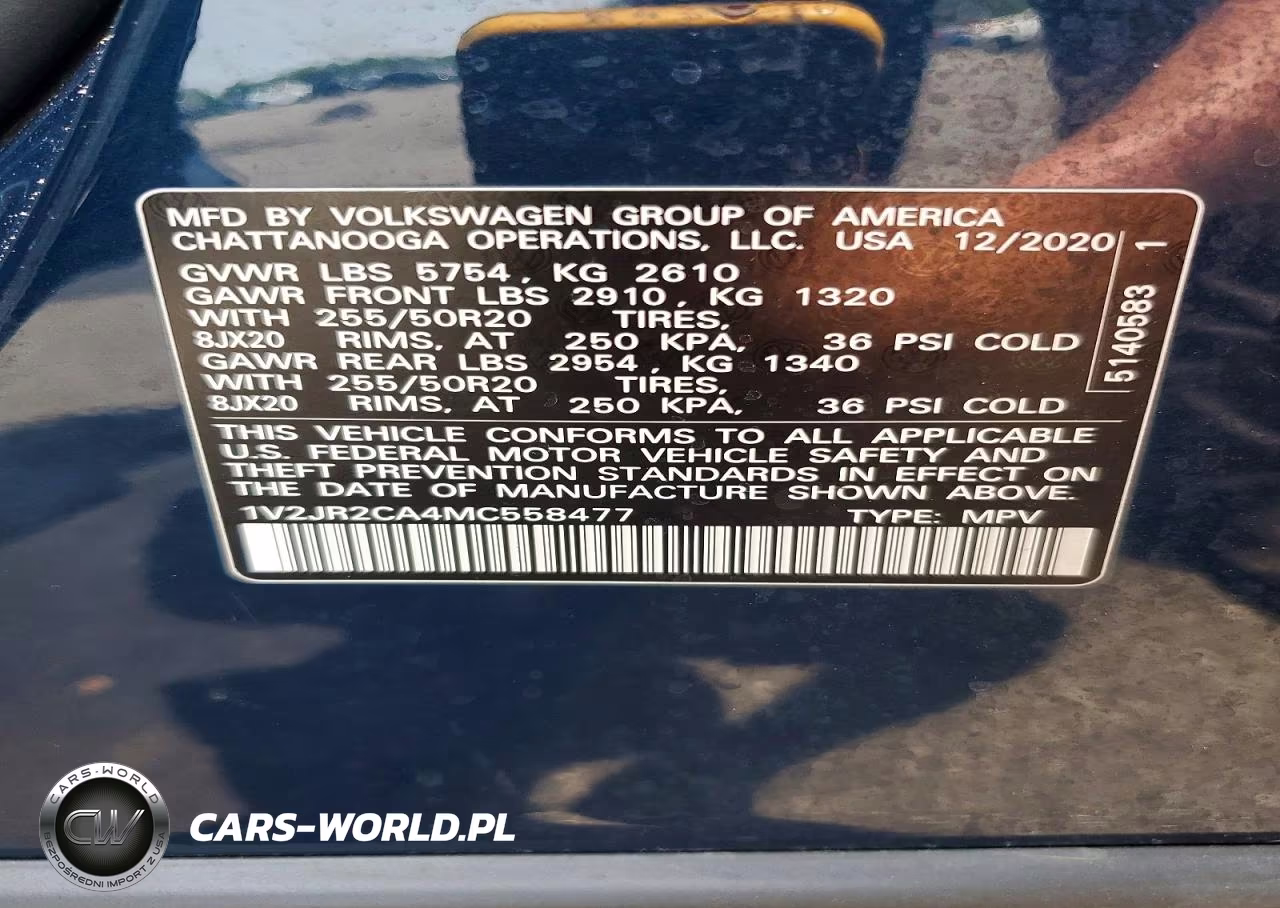 2021 Volkswagen Atlas Se VIN:1V2JR2CA4MC558477 - 13