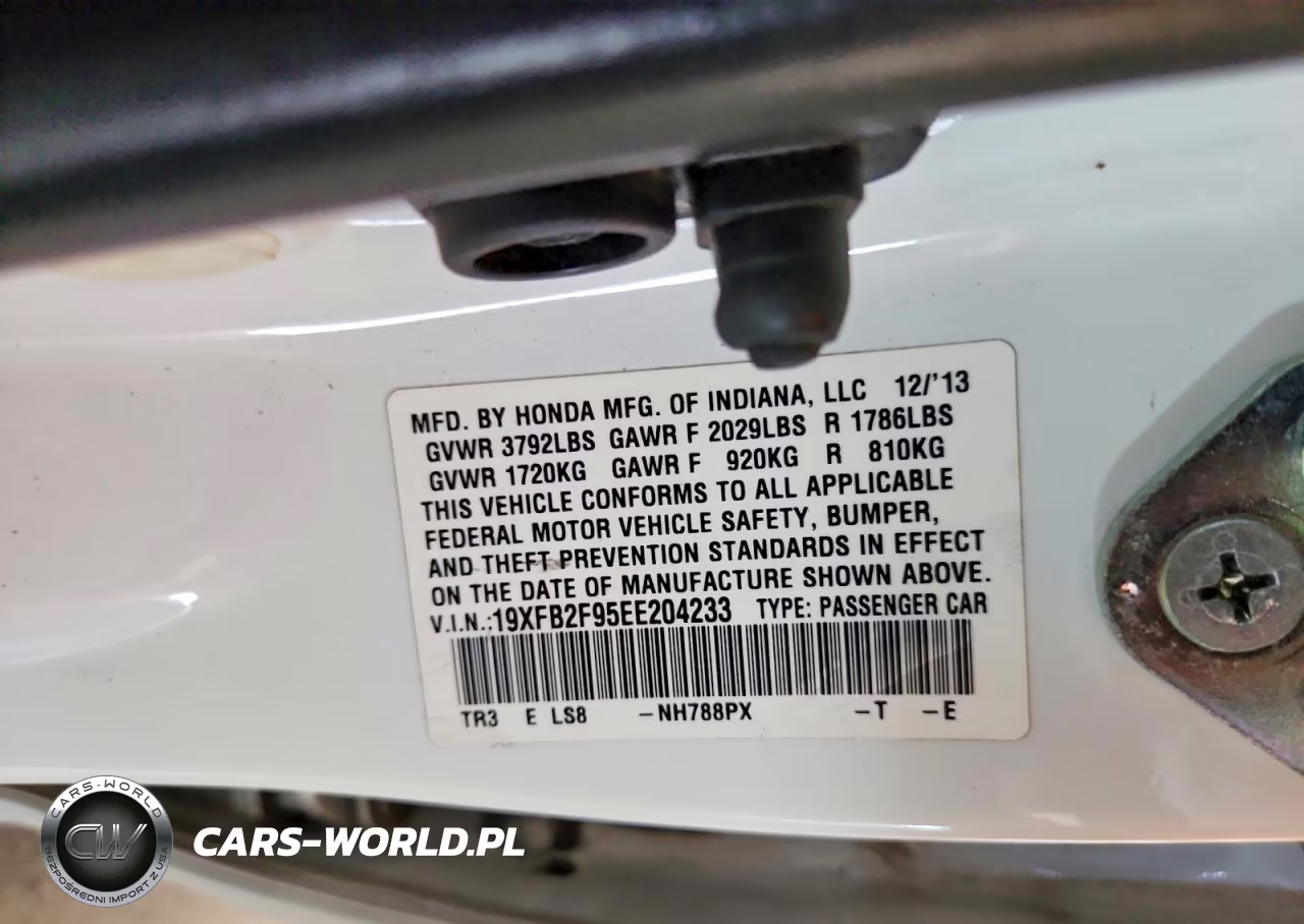 2014 Honda Civic Exl VIN:19XFB2F95EE204233 - 12