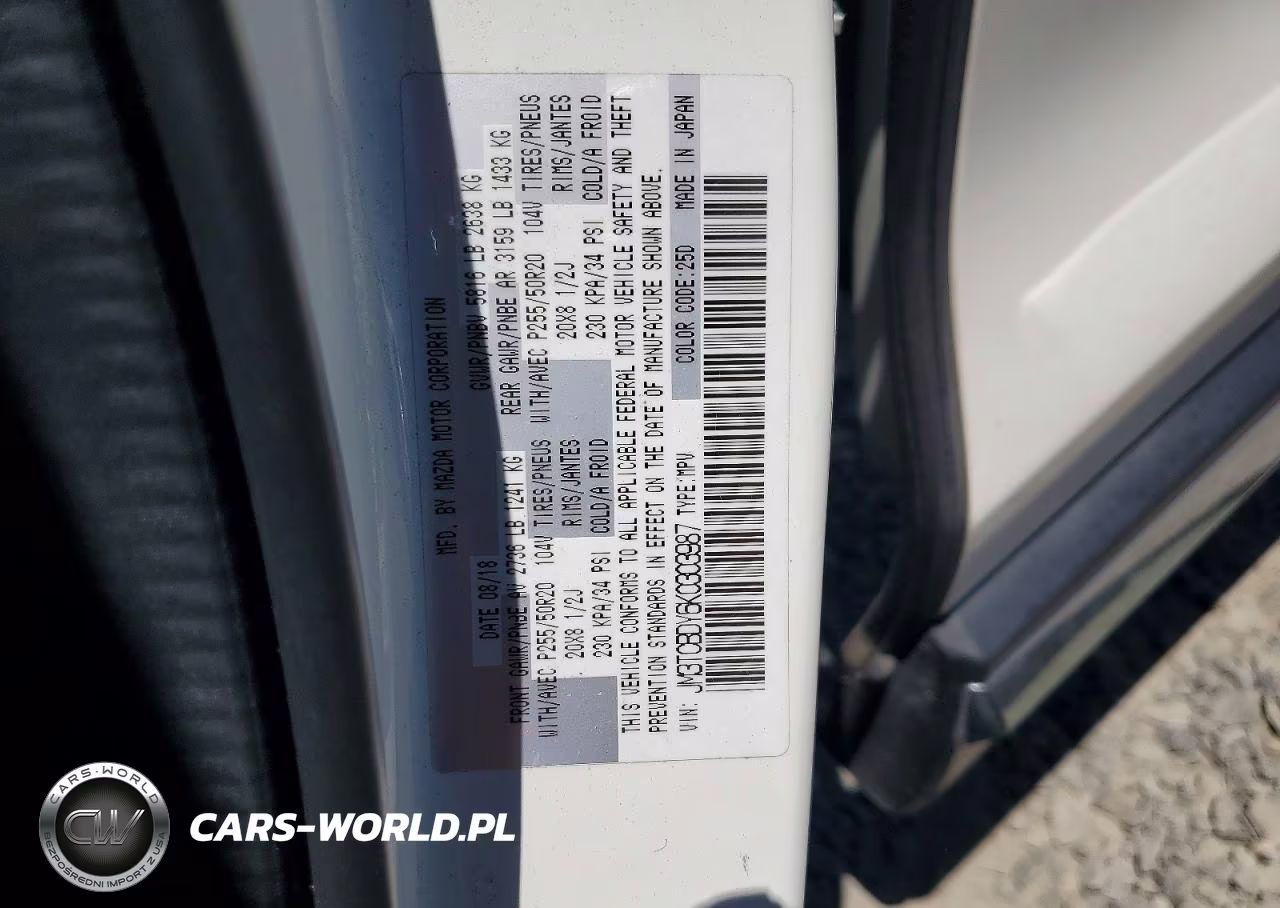 2019 Mazda Cx-9 Grand Touring VIN:JM3TCBDY6K0303987 - 13