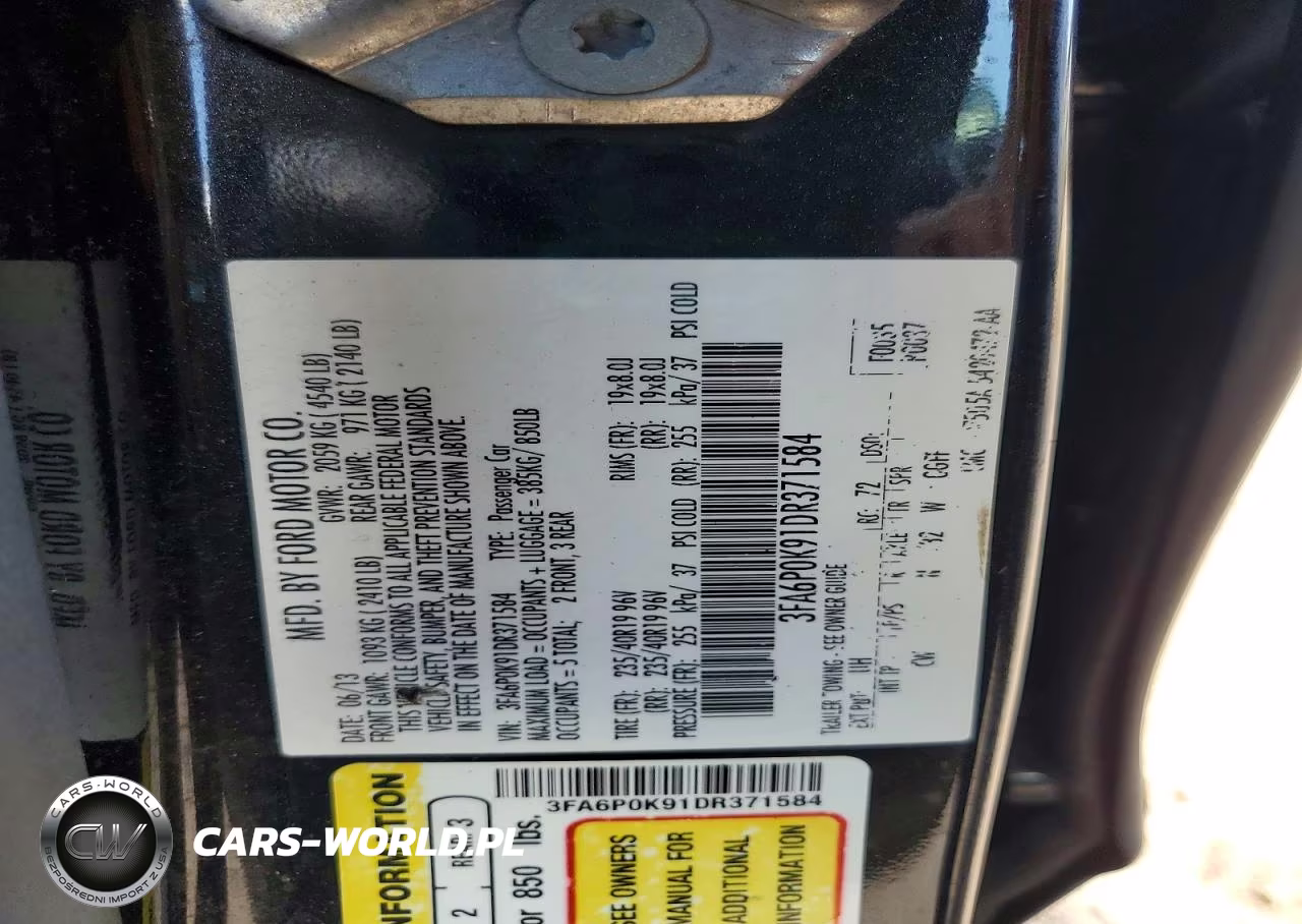 2013 Ford Fusion Titanium VIN:3FA6P0K91DR371584 - 12