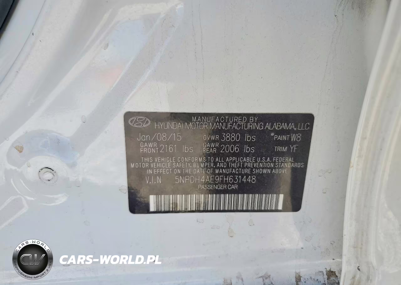 2015 Hyundai Elantra Se VIN:5NPDH4AE9FH631448 - 12