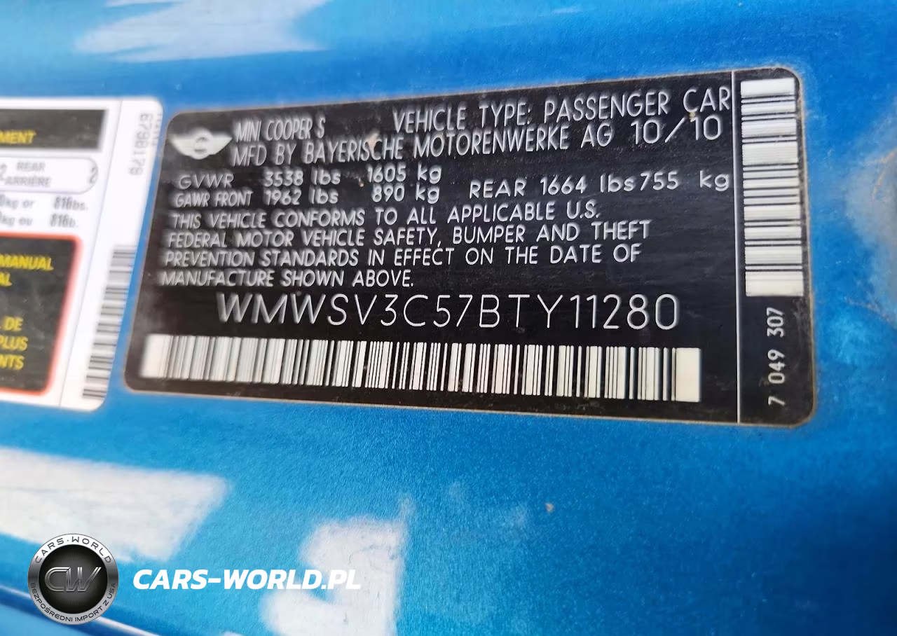 2011 Mini Cooper S VIN:WMWSV3C57BTY11280 - 12