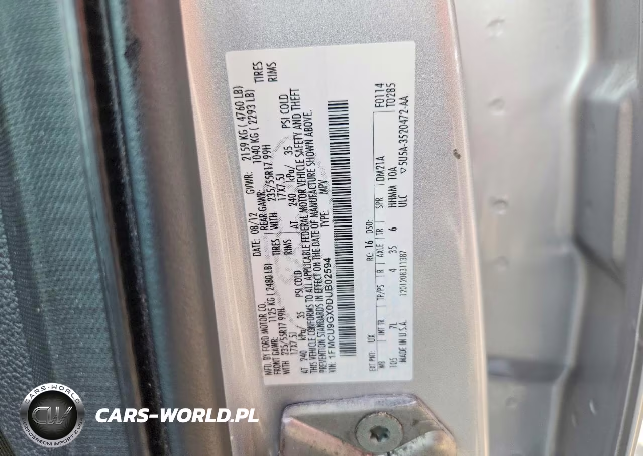 2013 Ford Escape Se VIN:1FMCU9GX0DUB02594 - 13