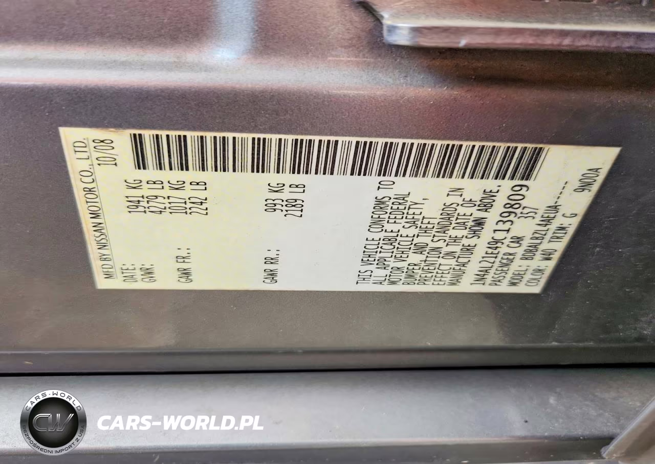 2009 Nissan Altima 2.5 VIN:1N4AL21E49C139809 - 13