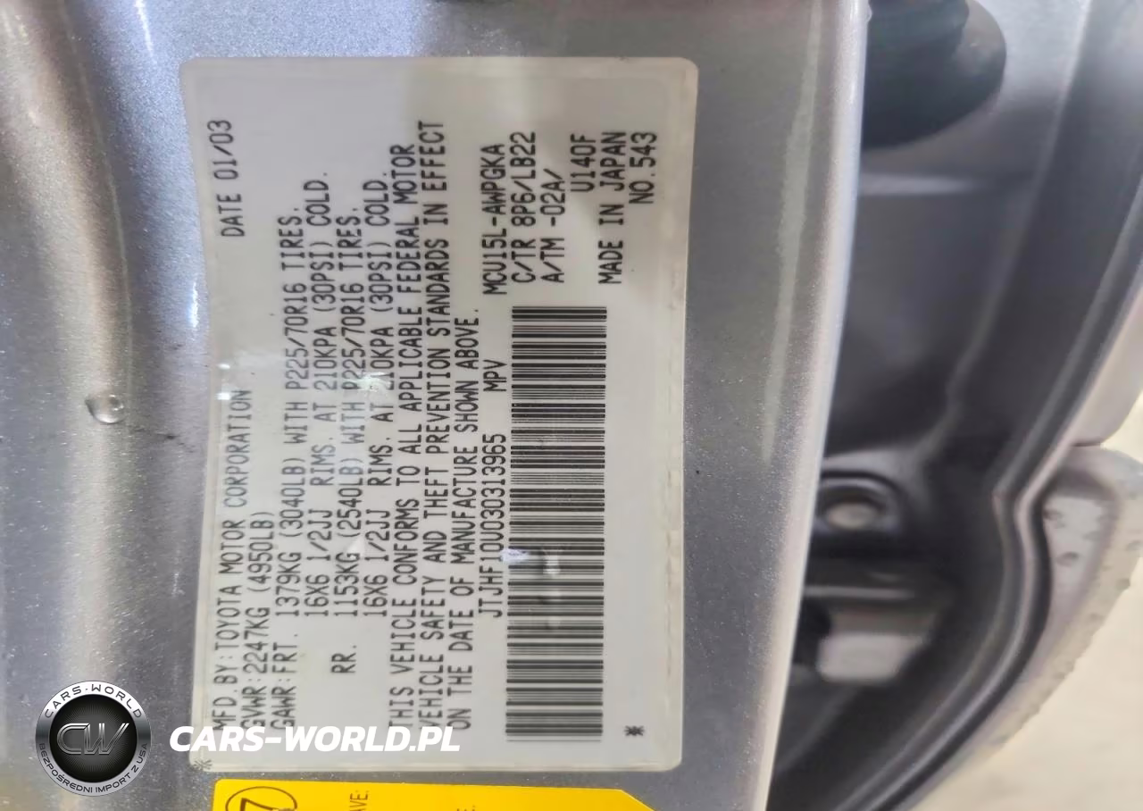 2003 Lexus Rx 300 VIN:JTJHF10U030313965 - 12