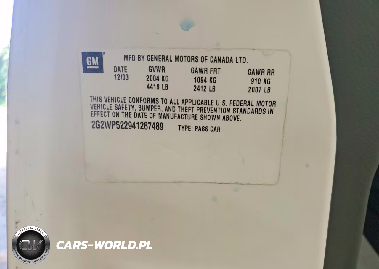 2004 Pontiac Grand Prix Gt VIN:2G2WP522941267489 - 13