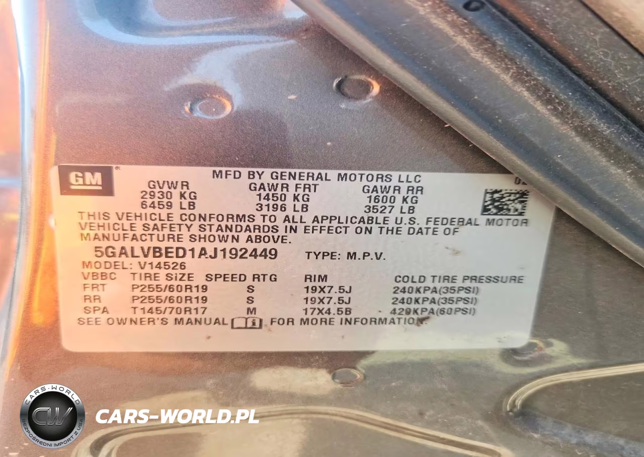 2010 Buick Enclave Cxl VIN:5GALVBED1AJ192449 - 13