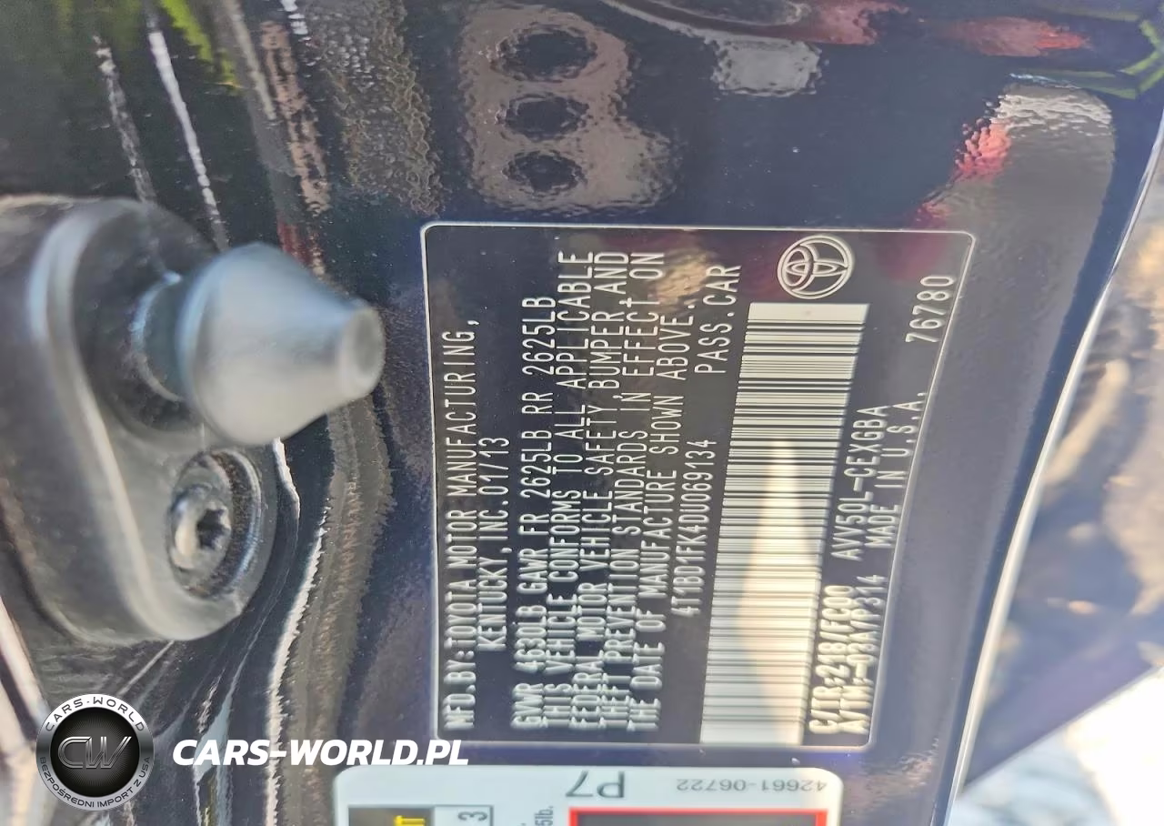 2013 Toyota Camry Hybrid Xle VIN:4T1BD1FK4DU069134 - 12