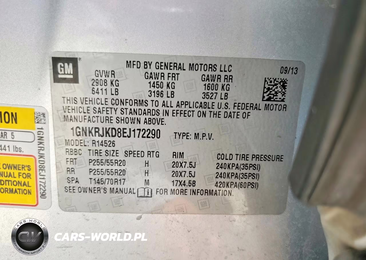 2014 Chevrolet Traverse Ltz VIN:1GNKRJKD8EJ172290 - 12
