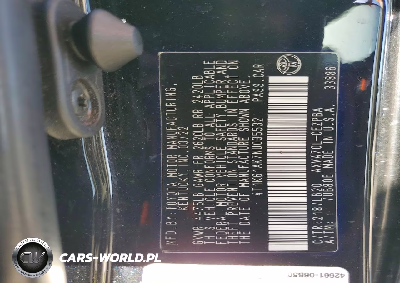 2022 Toyota Camry Xse VIN:4T1K61AK7NU035532 - 12