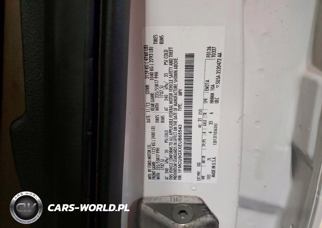 2014 Ford Escape Se VIN:1FMCU9GXXEUB65543 - 14