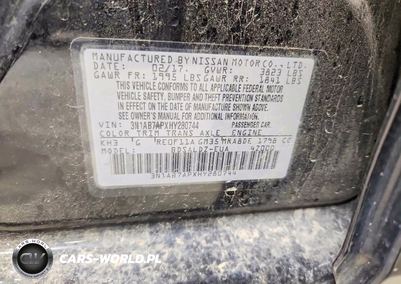 2017 Nissan Sentra Sv VIN:3N1AB7APXHY280744 - 12