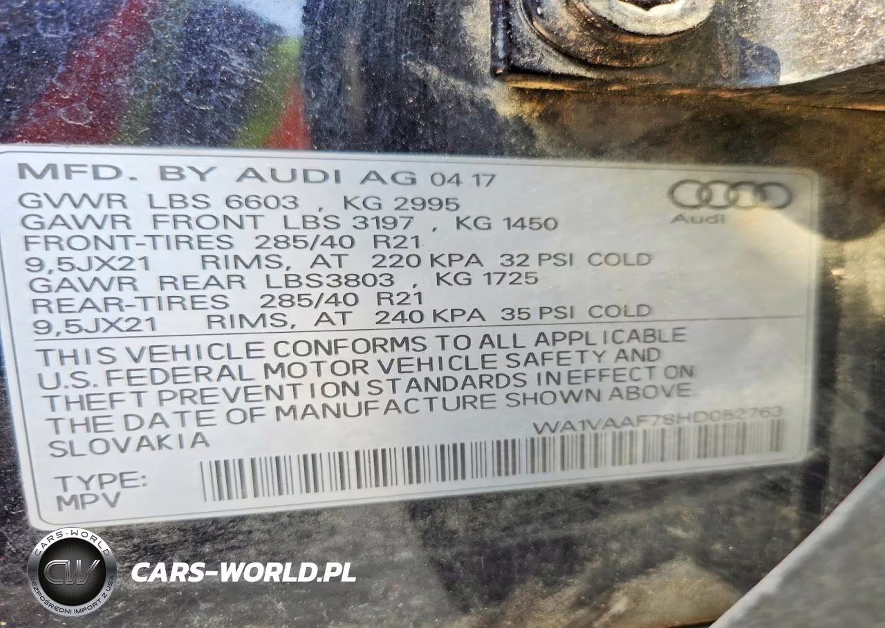 2017 Audi Q7 Prestige VIN:WA1VAAF78HD052763 - 13