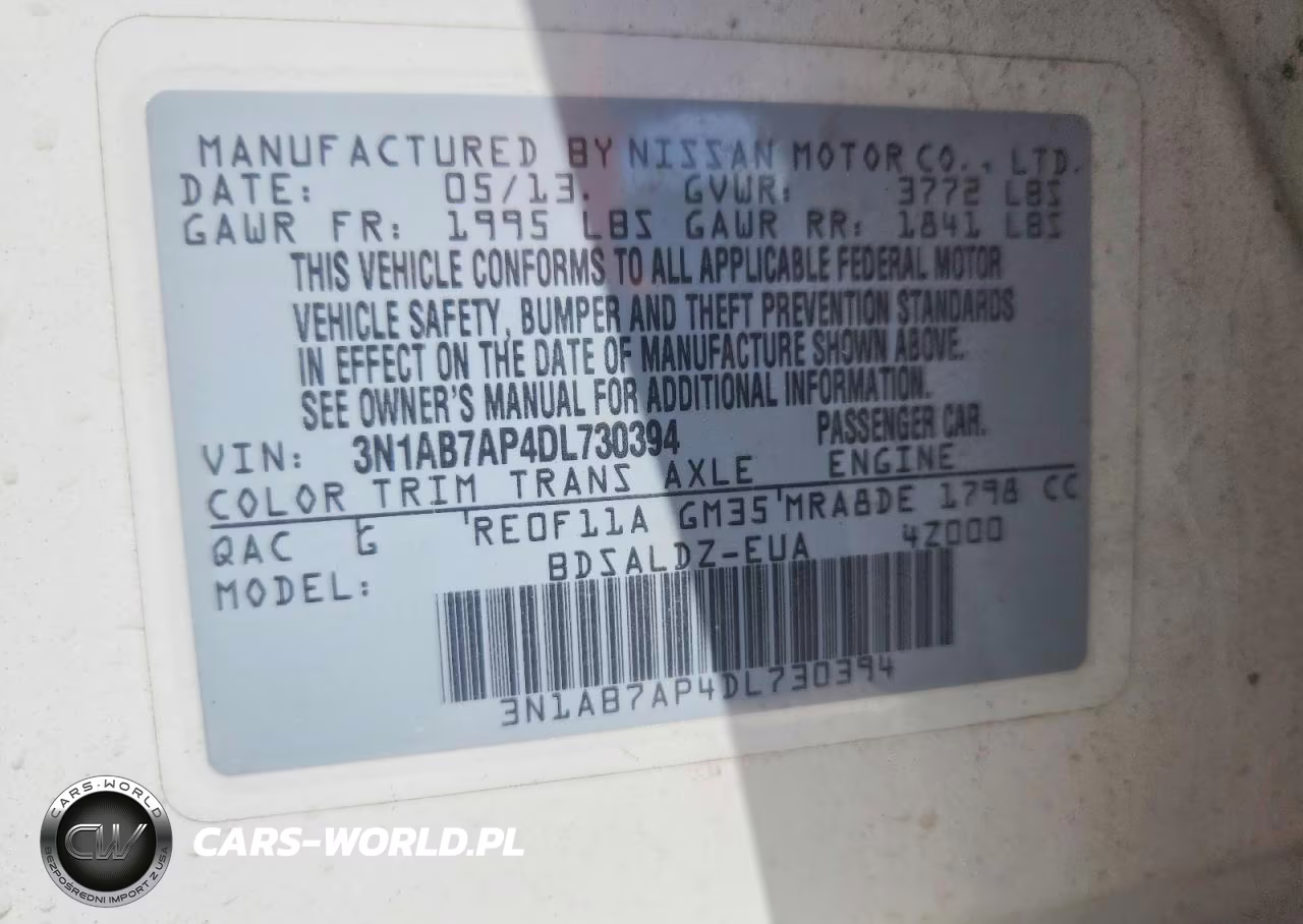 2013 Nissan Sentra S VIN:3N1AB7AP4DL730394 - 12