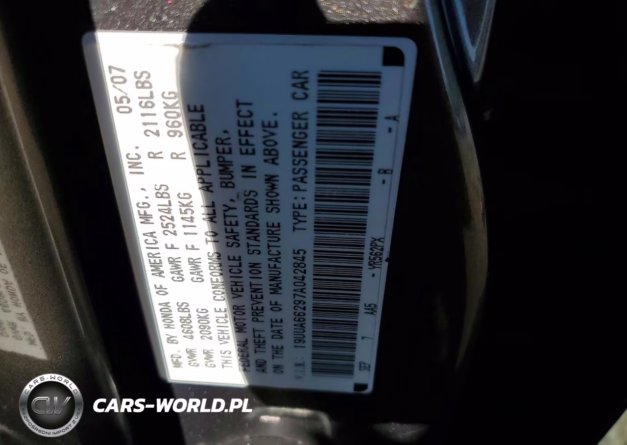 2007 Acura Tl VIN:19UUA66297A042845 - 12
