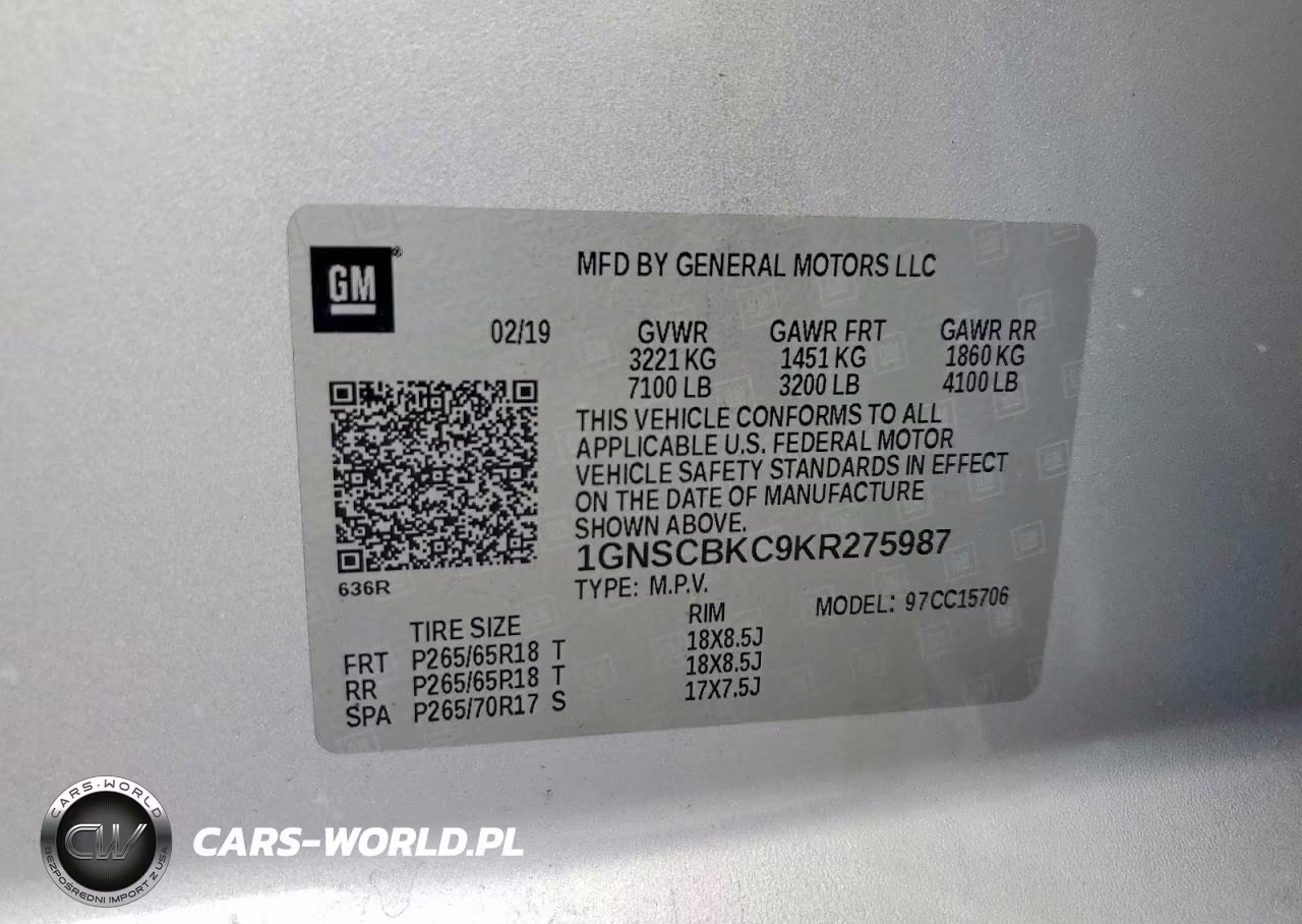 2019 Chevrolet Tahoe C1500 Lt VIN:1GNSCBKC9KR275987 - 13