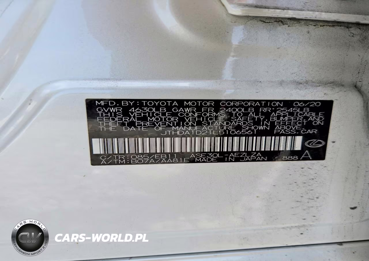 2020 Lexus Is 300 Premium VIN:JTHDA1D21L5106561 - 13