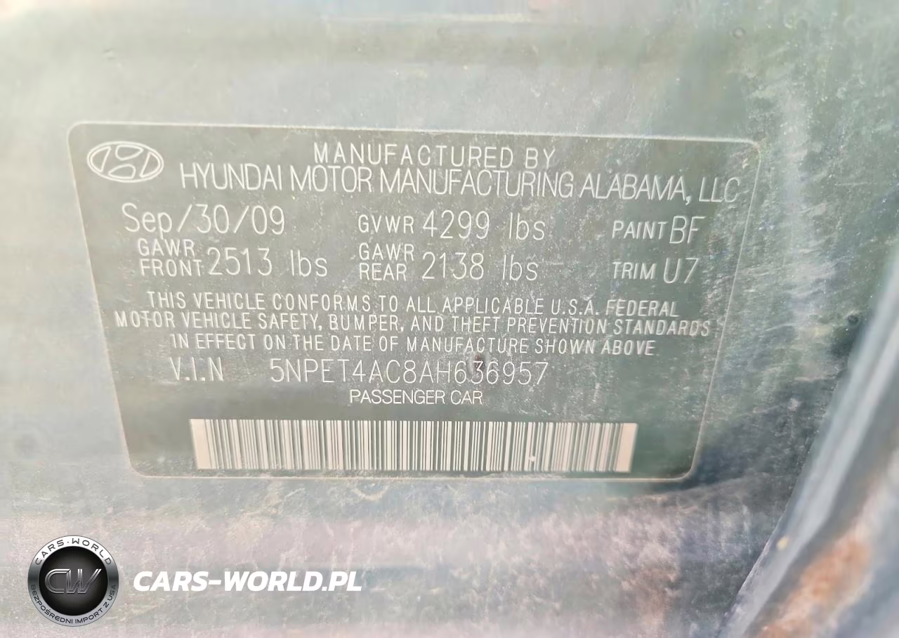 2010 Hyundai Sonata Gls VIN:5NPET4AC8AH636957 - 12