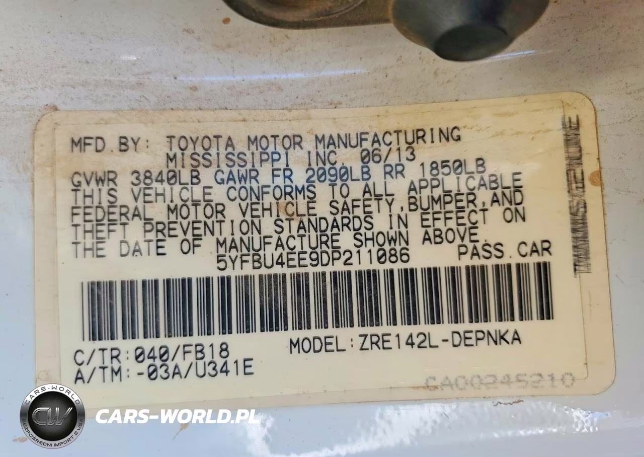 2013 Toyota Corolla Le VIN:5YFBU4EE9DP211086 - 12