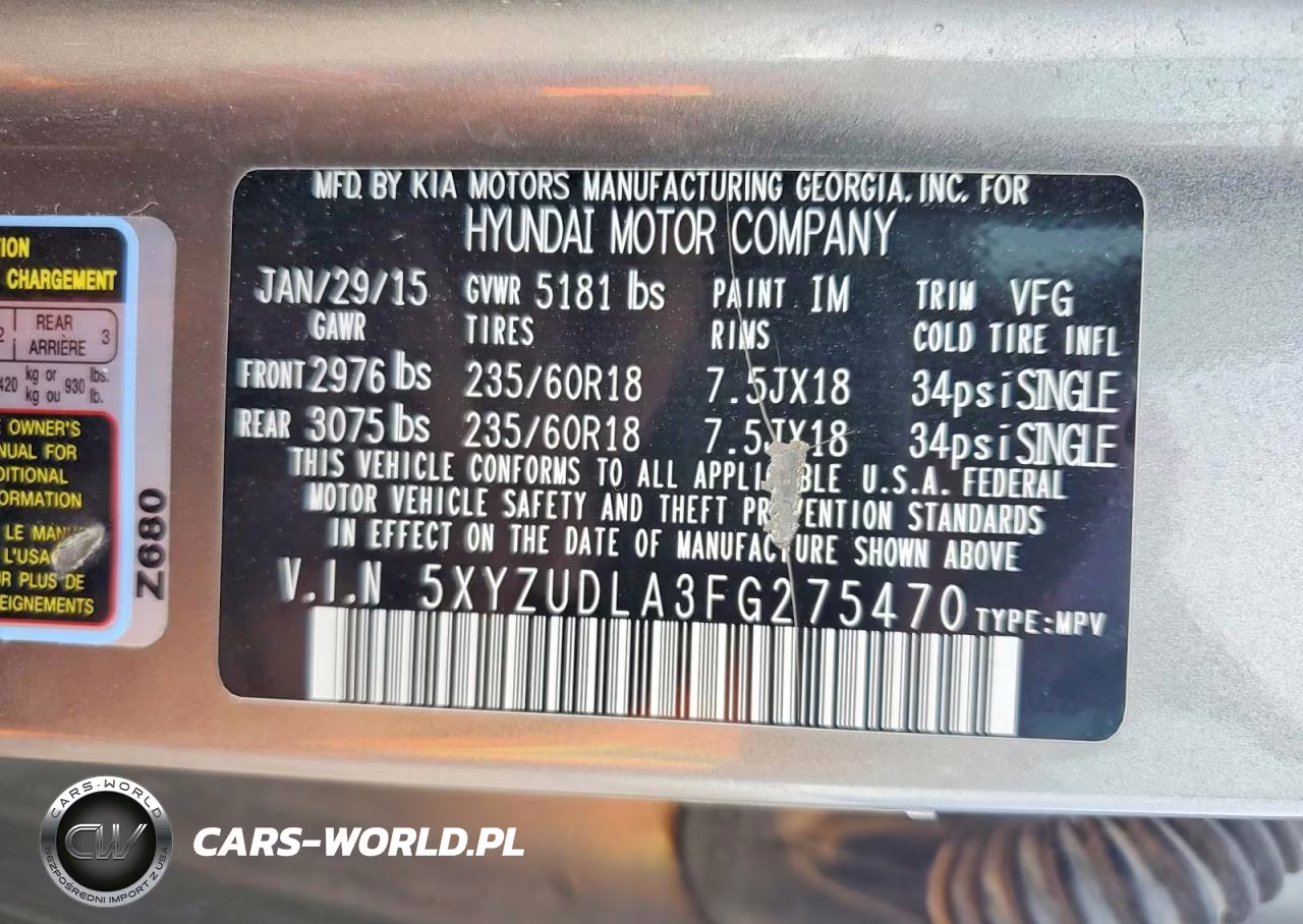 2015 Hyundai Santa Fe Sport 2.0T VIN:5XYZUDLA3FG275470 - 13