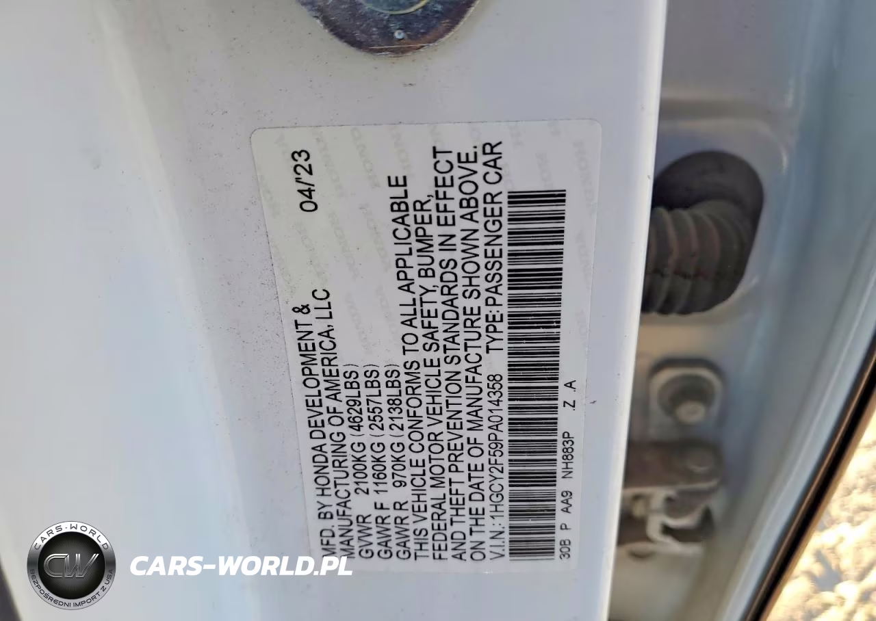 2023 Honda Accord Hybrid Sport VIN:1HGCY2F59PA014358 - 12