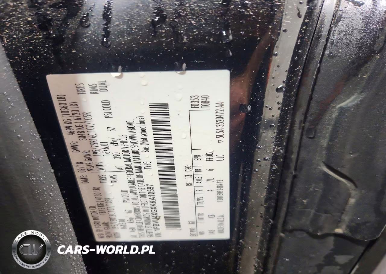 2019 Ford Transit VIN:1FBVU4XGXKKA10597 - 13