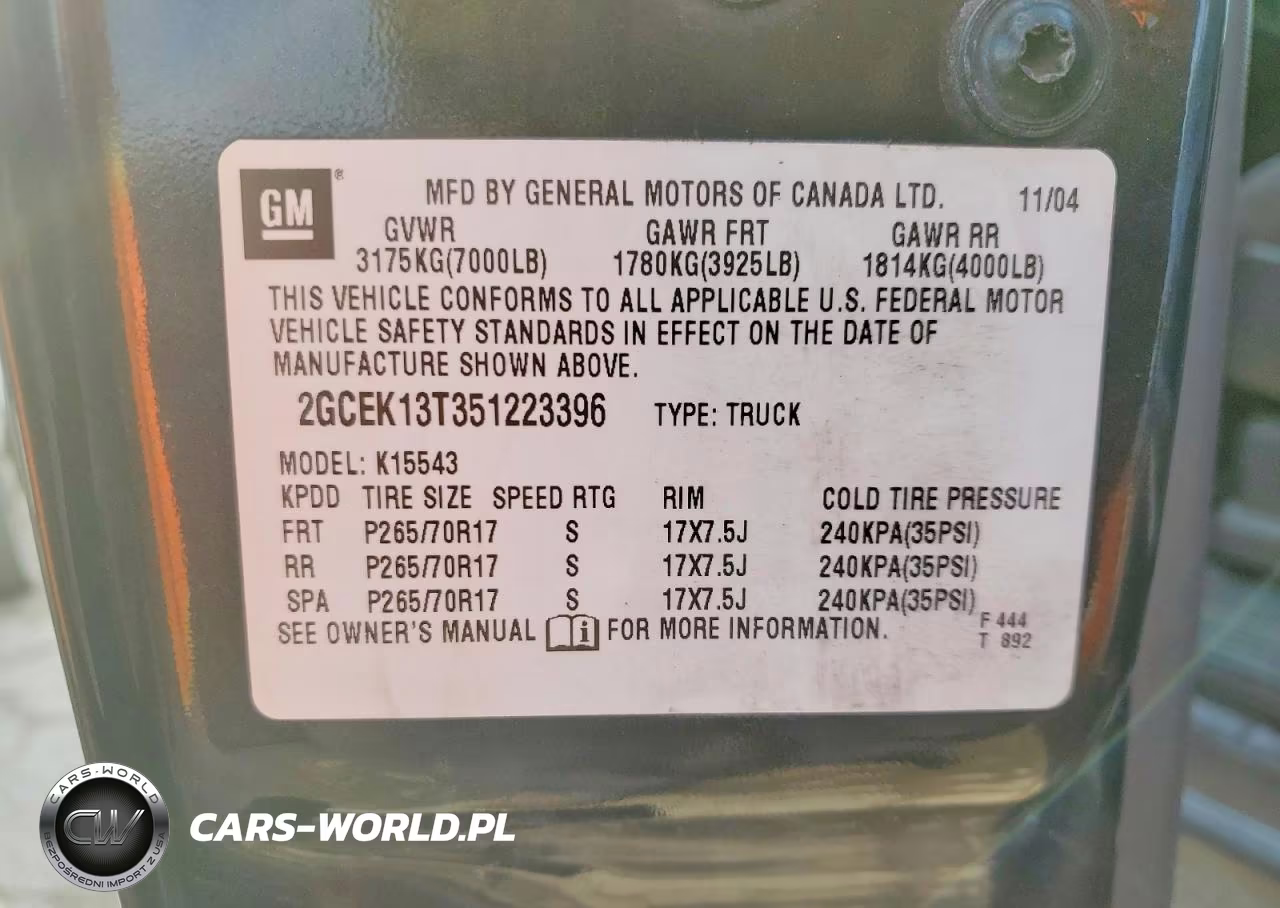2005 Chevrolet Silverado K1500 VIN:2GCEK13T351223396 - 12