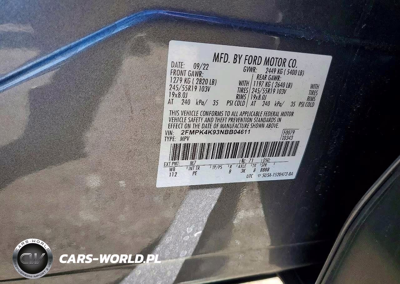 2022 Ford Edge Titanium VIN:2FMPK4K93NBB04611 - 13
