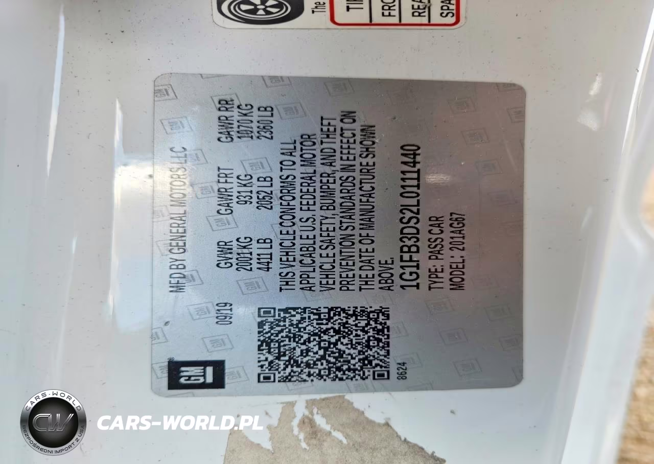 2020 Chevrolet Camaro Ls VIN:1G1FB3DS2L0111440 - 12