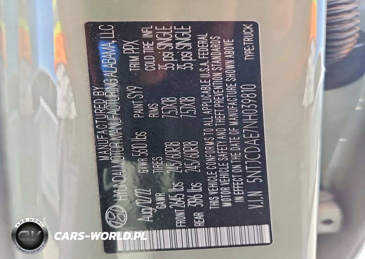 2022 Hyundai Santa Cruz Sel VIN:5NTJCDAE7NH039810 - 12