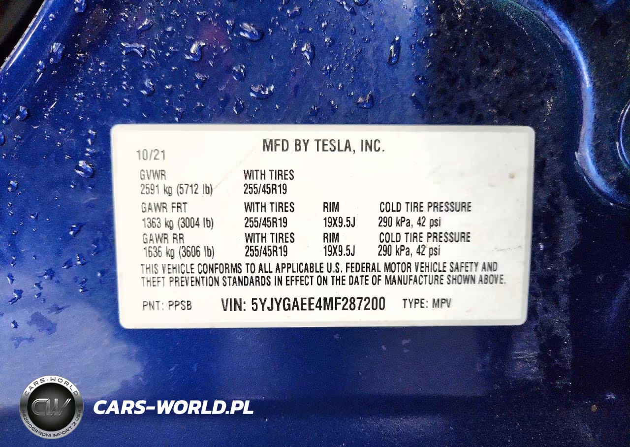 2021 Tesla Model Y VIN:5YJYGAEE4MF287200 - 13