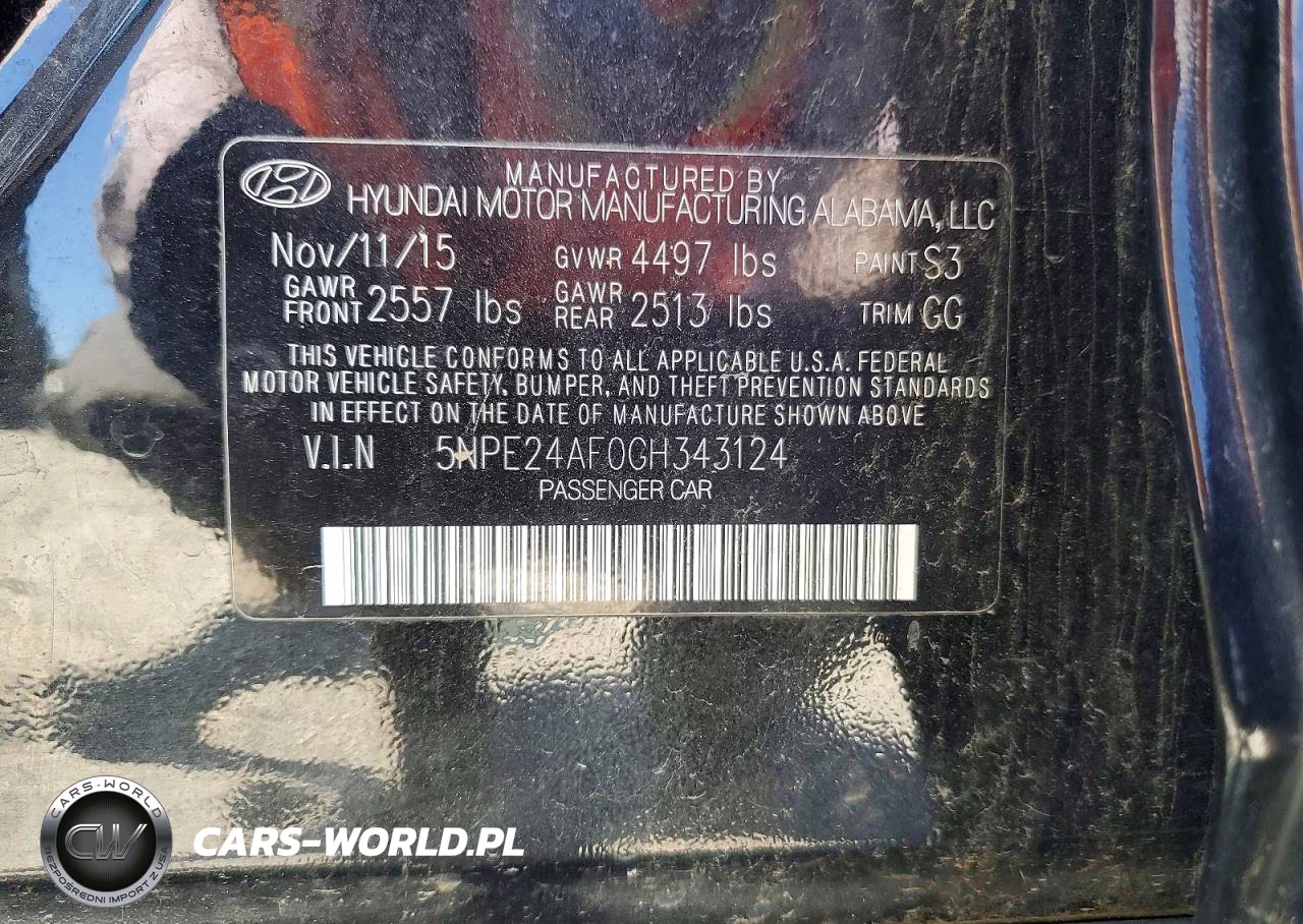 2016 Hyundai Sonata Se VIN:5NPE24AF0GH343124 - 13
